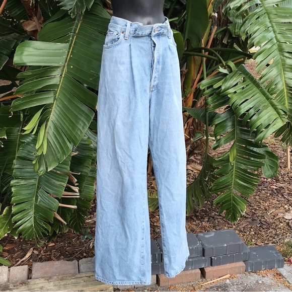 Agolde Denim - Agolde wide leg jeans with a button fly